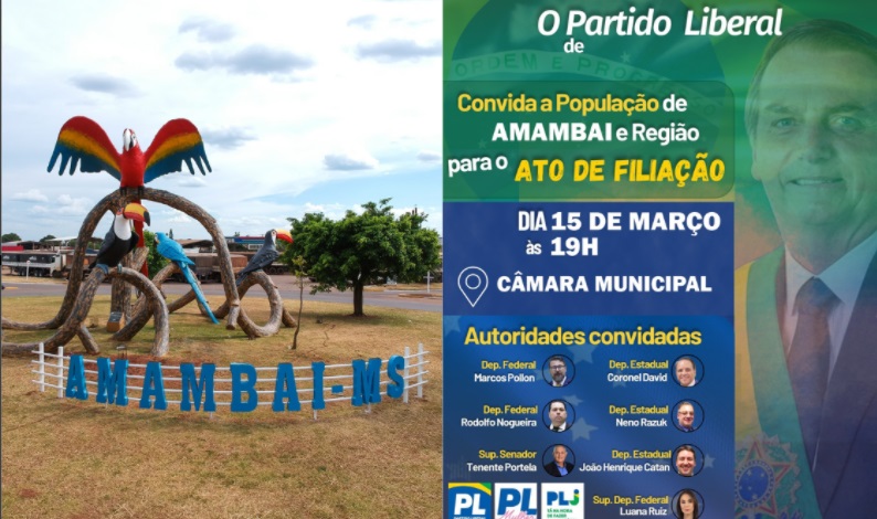 Amambaí realiza grande ato de filiação do PL nesta sexta-feira