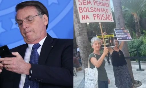 Manifestantes contra Bolsonaro passam vergonha em frente ao hospital onde ele fará novas cirurgias