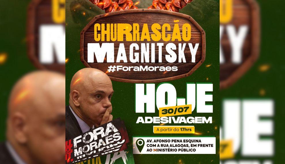 Manifestantes organizam churrasco para comemorar Magnitisky