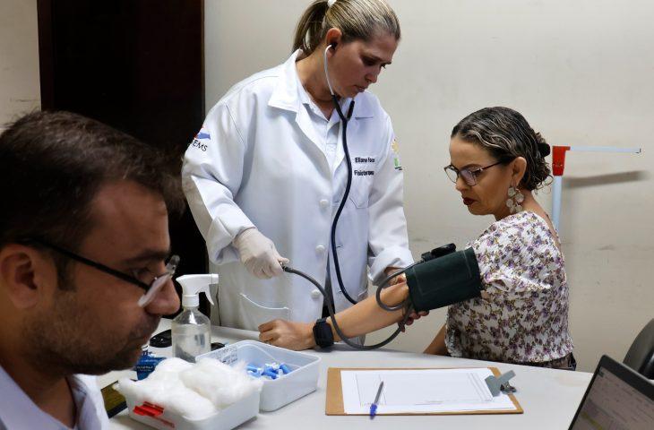 Triagem clínica com a participação dos servidores destaca a importância dos cuidados com a saúde