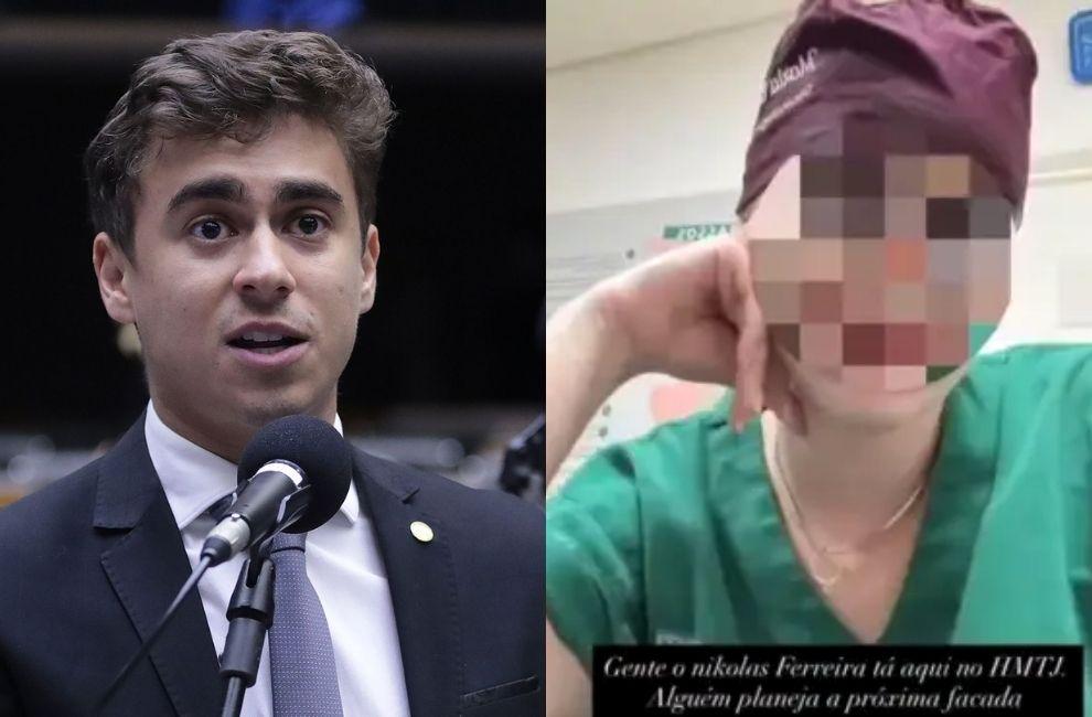 Médica é afastada após sugerir “facada” contra Nikolas Ferreira durante visita a hospital
