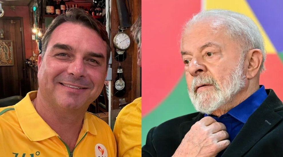 Primeira pesquisa já aponta empate entre Flávio e Lula no 2º turno
