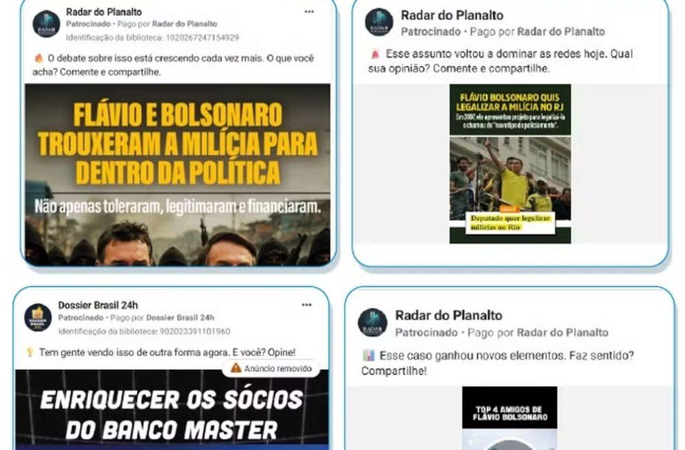 Páginas ‘fantasmas’ gastam R$ 1,1 milhão em publicações de ataques contra Flávio Bolsonaro e Tarcísio