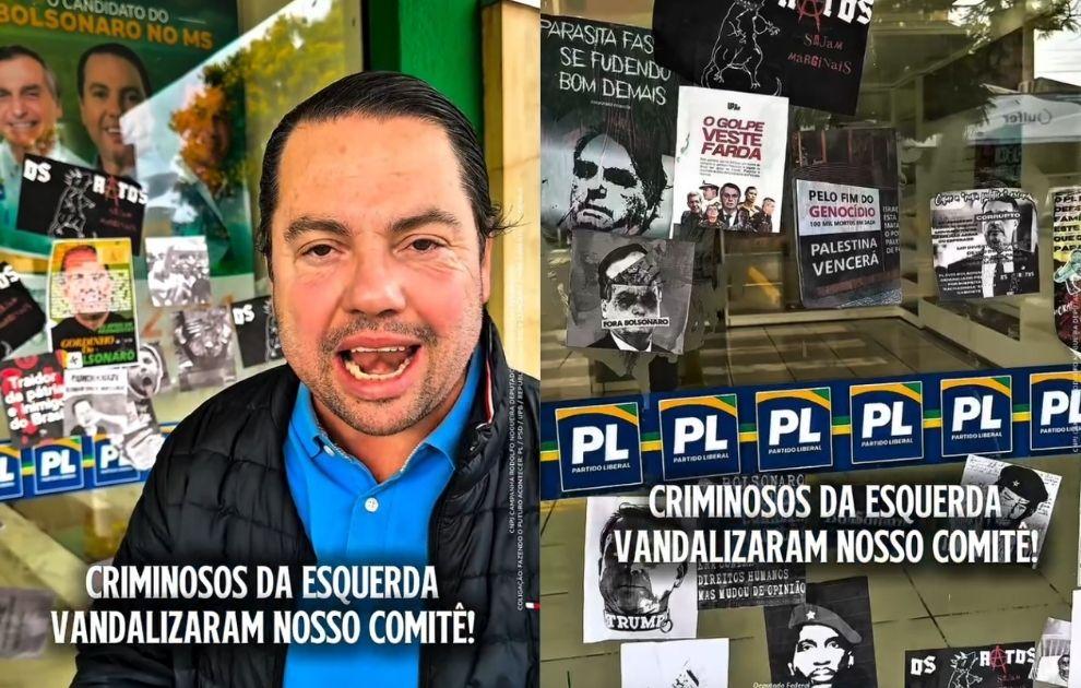 Deputado bolsonarista é alvo de  terrorismo em comitê de campanha