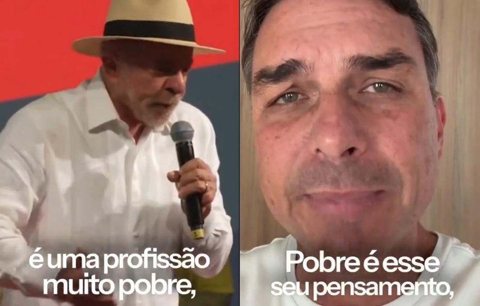 “Pobre é seu pensamento”: Flávio detona Lula após fala sobre garis