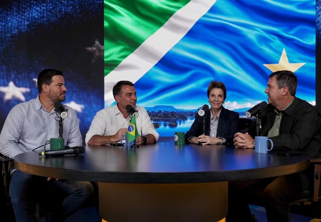 Riedel, Contar e Tereza participam de live com Flávio Bolsonaro