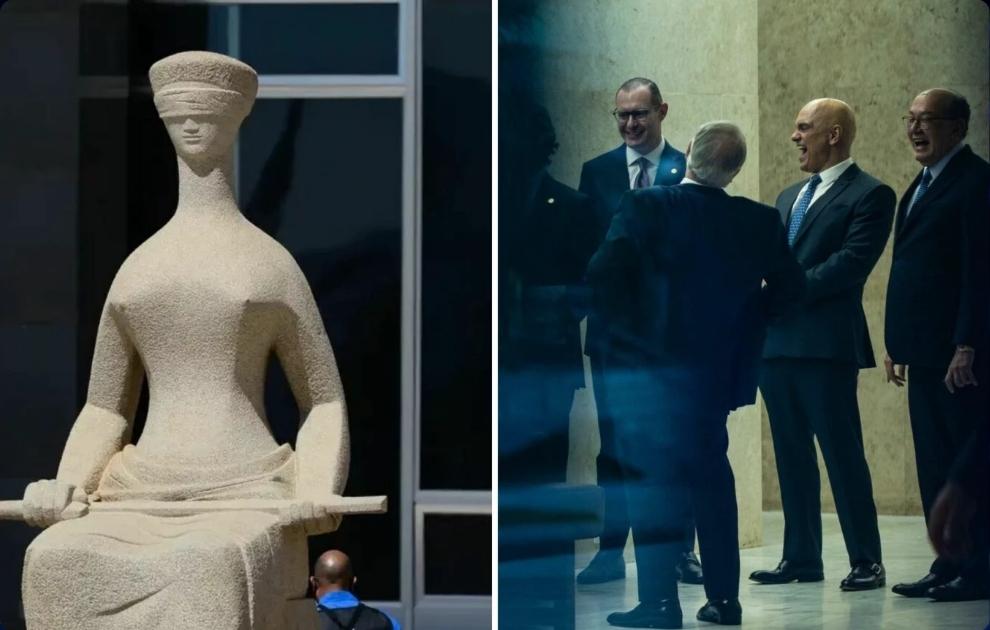 Risos em plena crise no STF provocam reação, e ministros são obrigados a explicar foto
