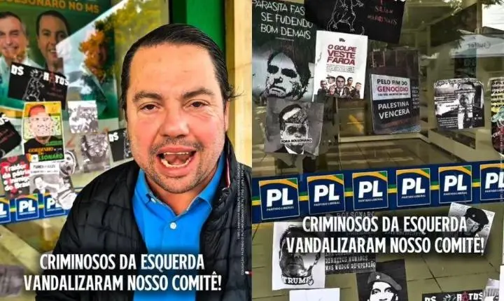 Deputado bolsonarista é alvo de  terrorismo em comitê de campanha