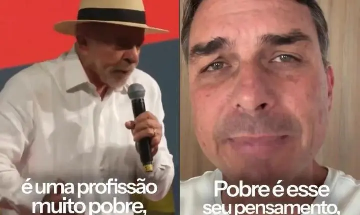 “Pobre é seu pensamento”: Flávio detona Lula após fala sobre garis